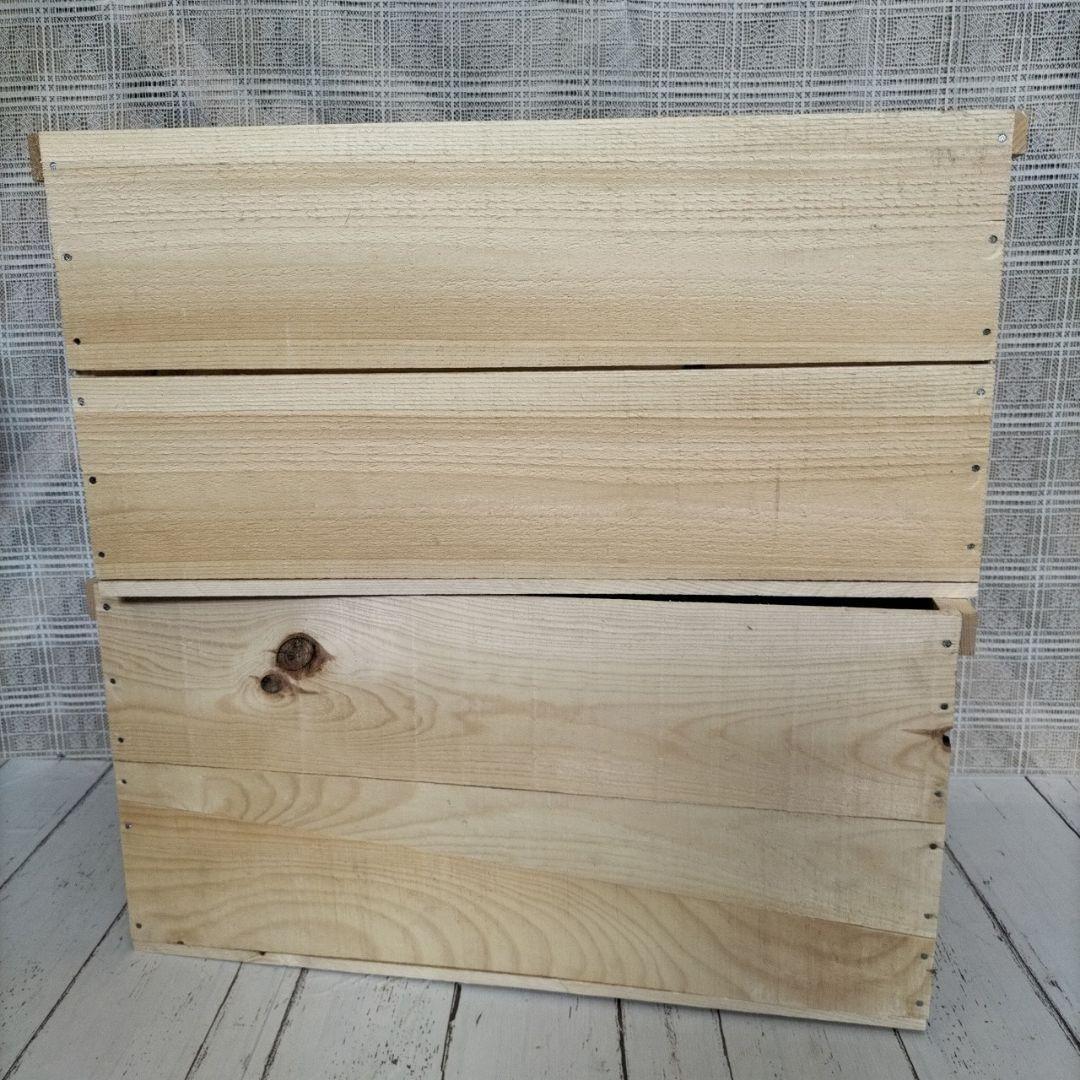 《持ち手有りんご箱》4箱セット★本棚 ボックス 棚 北欧 収納 インテリア 木箱