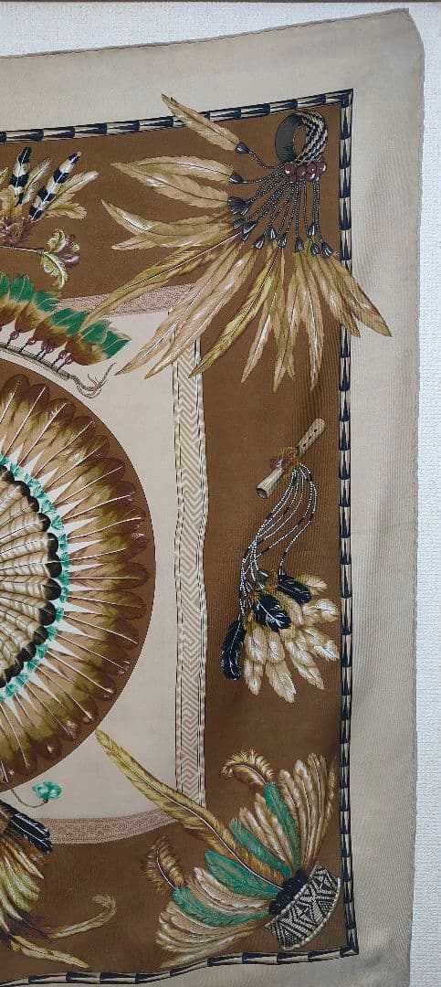 HERMES エルメス カレ BRAZIL ブラジル モチーフ シルクスカーフ