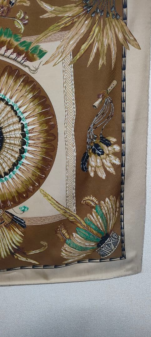 HERMES エルメス カレ BRAZIL ブラジル モチーフ シルクスカーフ