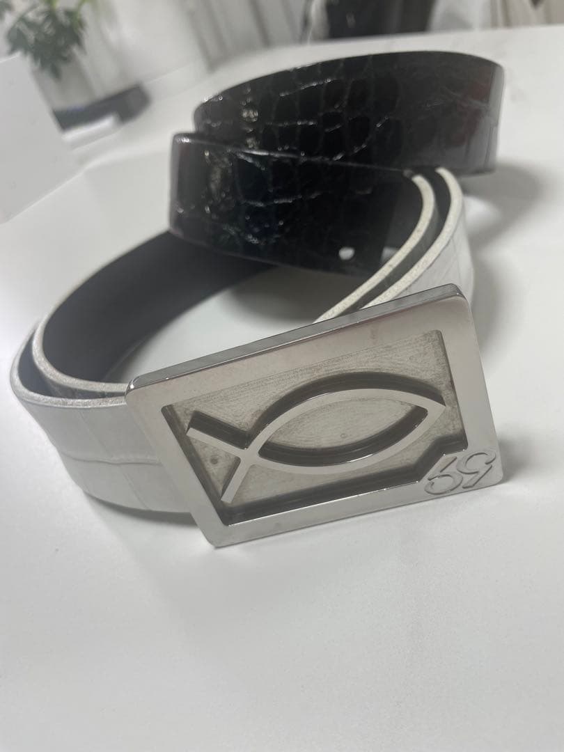 超レア!59belts ゴルフ　ベルト アリゲーター　ブラック　ホワイト