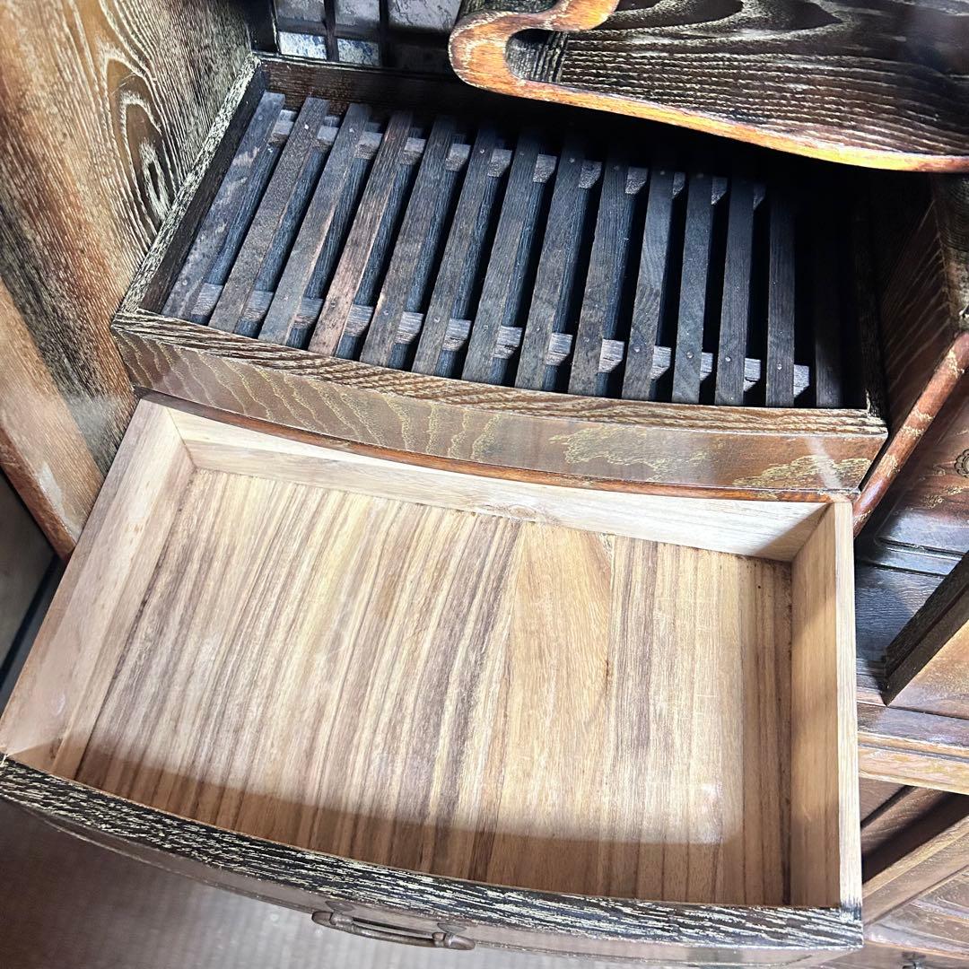昭和レトロ 欅杢 茶箪笥 水屋箪笥 古民家家具