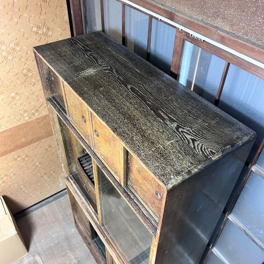 昭和レトロ 欅杢 茶箪笥 水屋箪笥 古民家家具