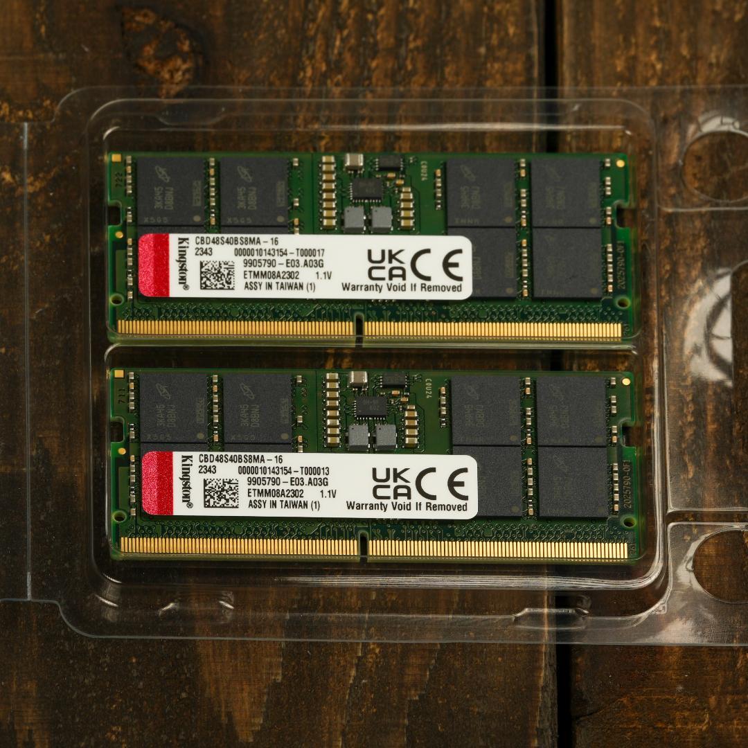 Kingston 16GB DDR5-4800 SODIMM ×2枚　32GB