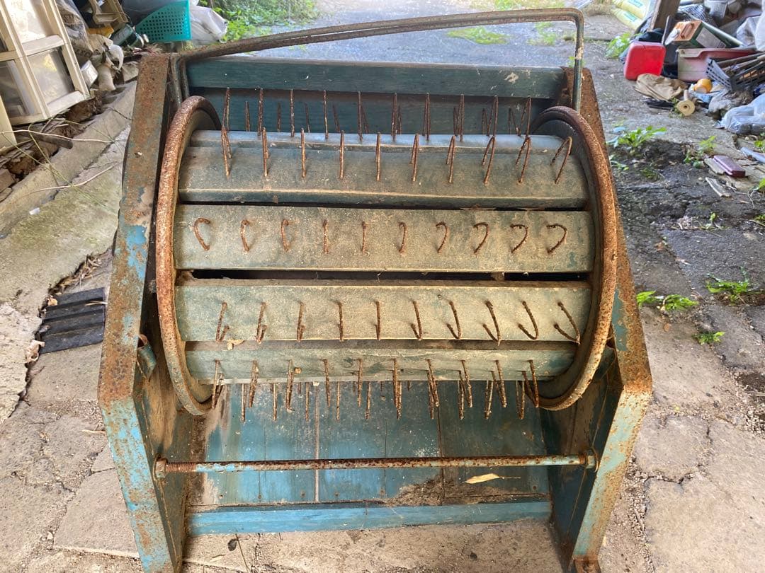 脱穀機　　足踏み　昭和　レトロ