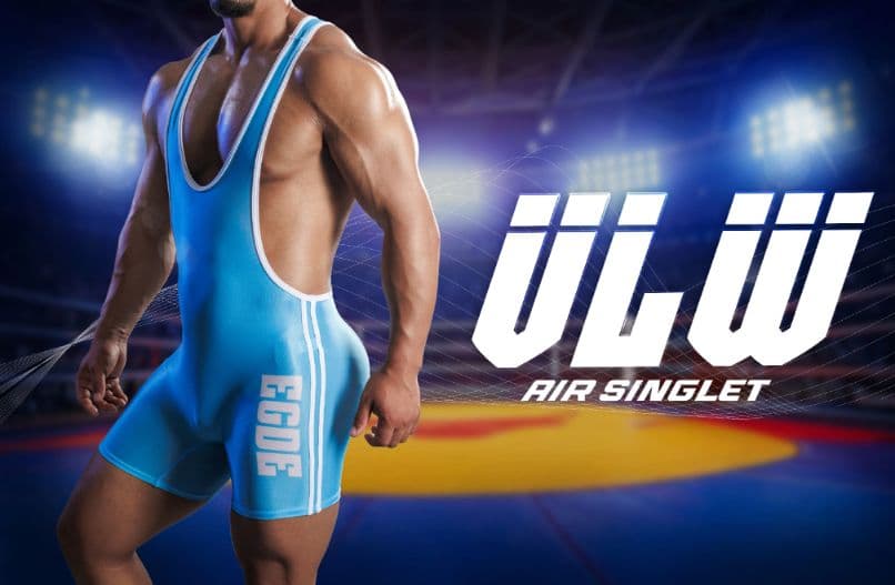 EGDE VLW AIR SINGLET L-XL Blue シースルー 極薄