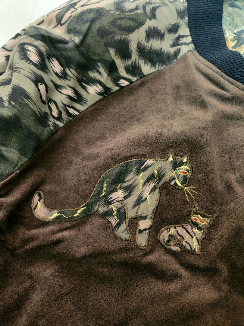 ハンドメイド　別珍　ボンバージャケットスカジャン