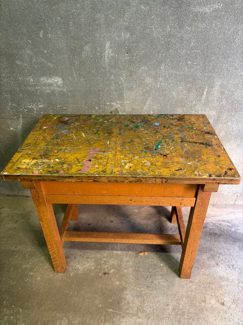 図工机　図工室　机　テーブル　作業机　レトロ