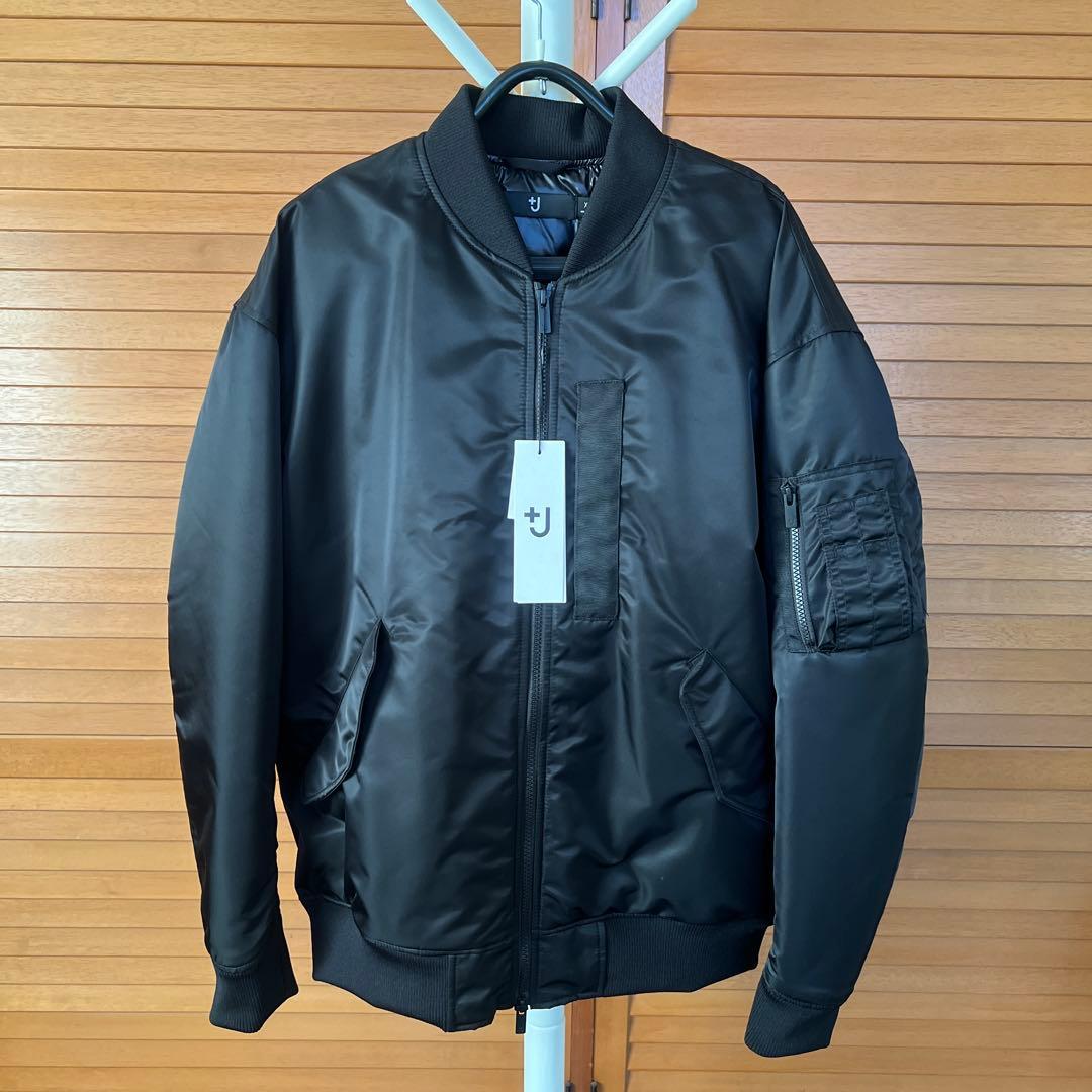 UNIQLO +j ハイブリッドオーバーサイズMA-1ブルゾン/black　XL