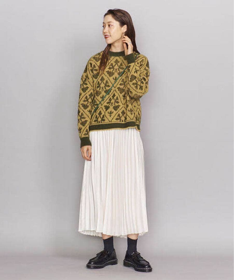 【ALLO様】TAN ダマスクモチーフニットプルオーバー