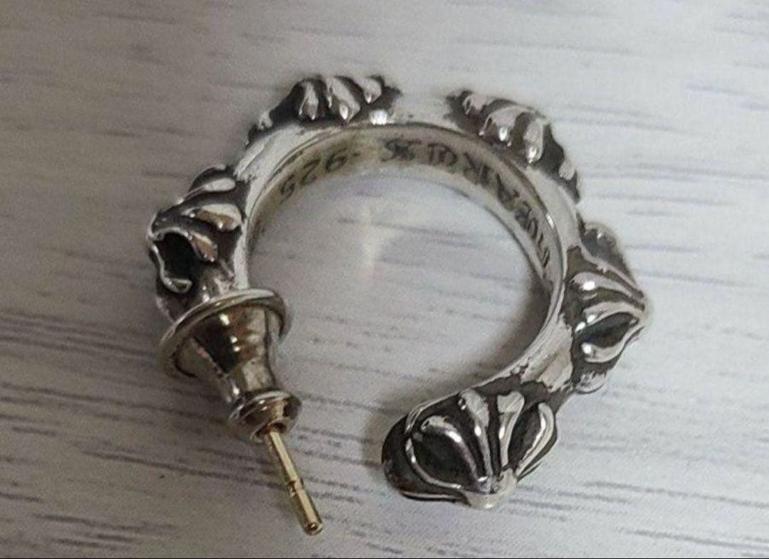 クロムハーツ CHクロスバンドフープ ピアス 片耳(1個)