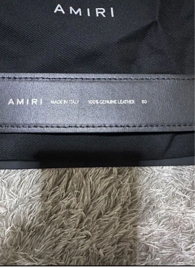 AMIRI ブラック ロゴバックル ベルト 80