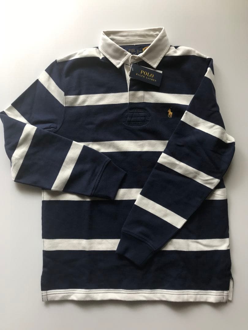 Polo Ralph Lauren ⭐️新品ラガーシャツ⭐️ネイビー/ホワイト
