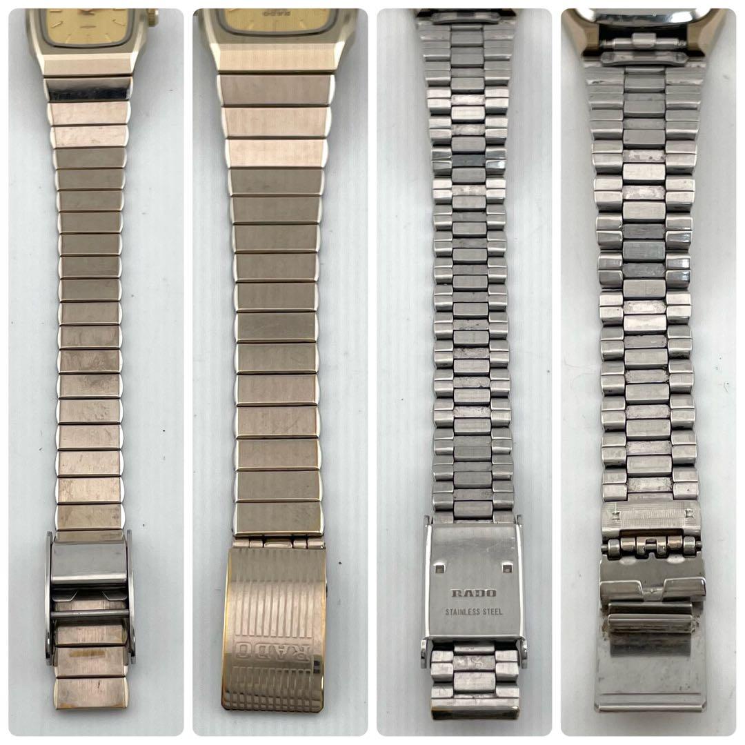 【稼働/新品電池】ラドー　ダイヤスター　スクエア　腕時計　ゴールド　レディース