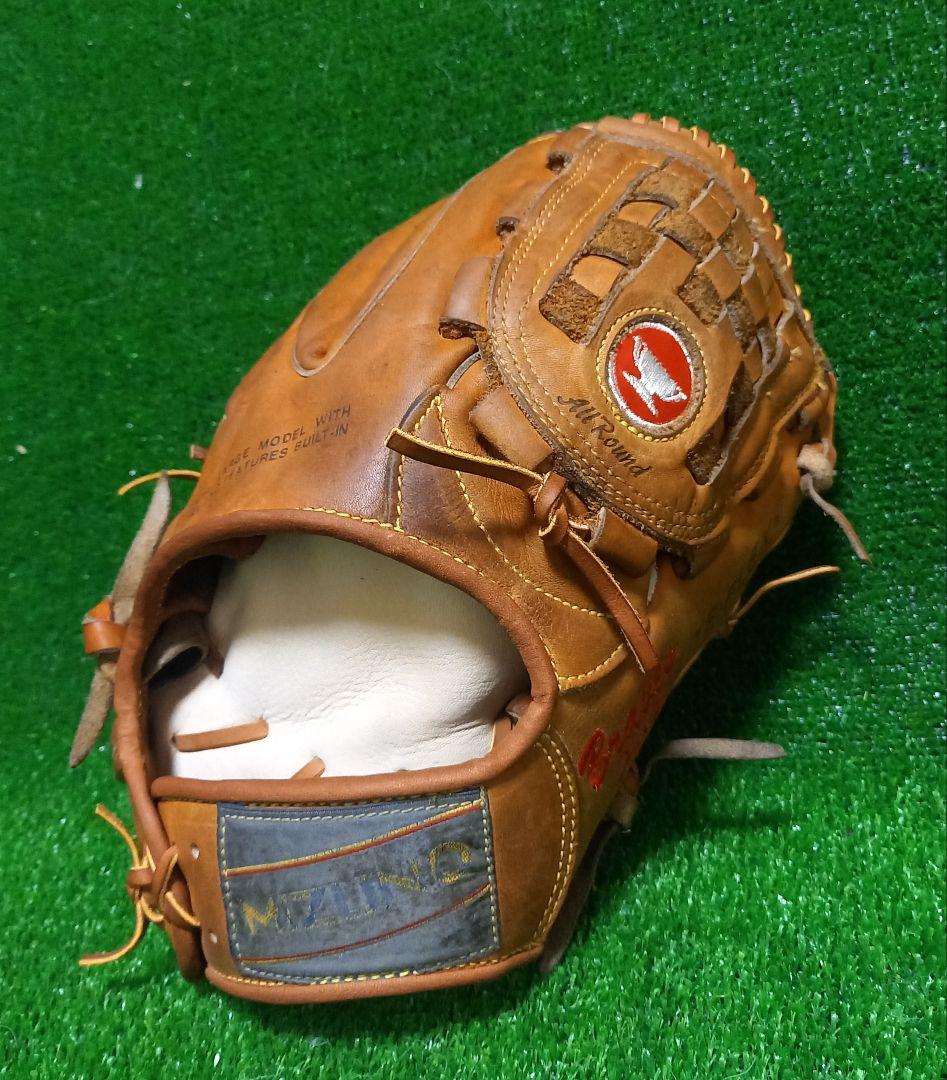 美津濃ワールドウィン硬式グローブ阪急ブレーブス山口高志投手刺繍入り、赤カップ