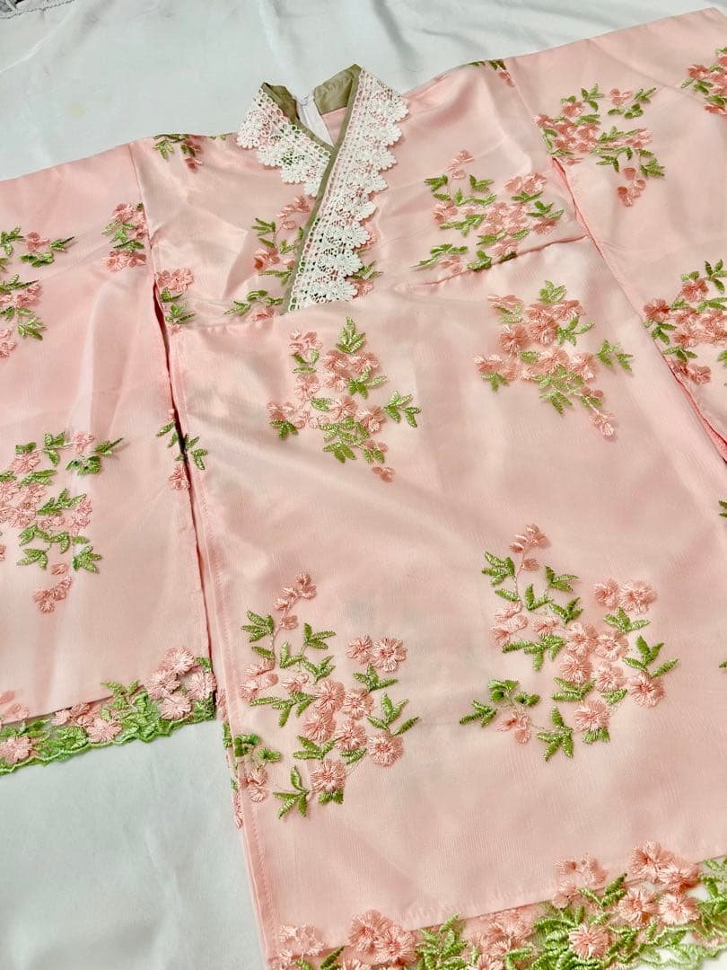 七五三　子供用着物セット 100cm フリル付き