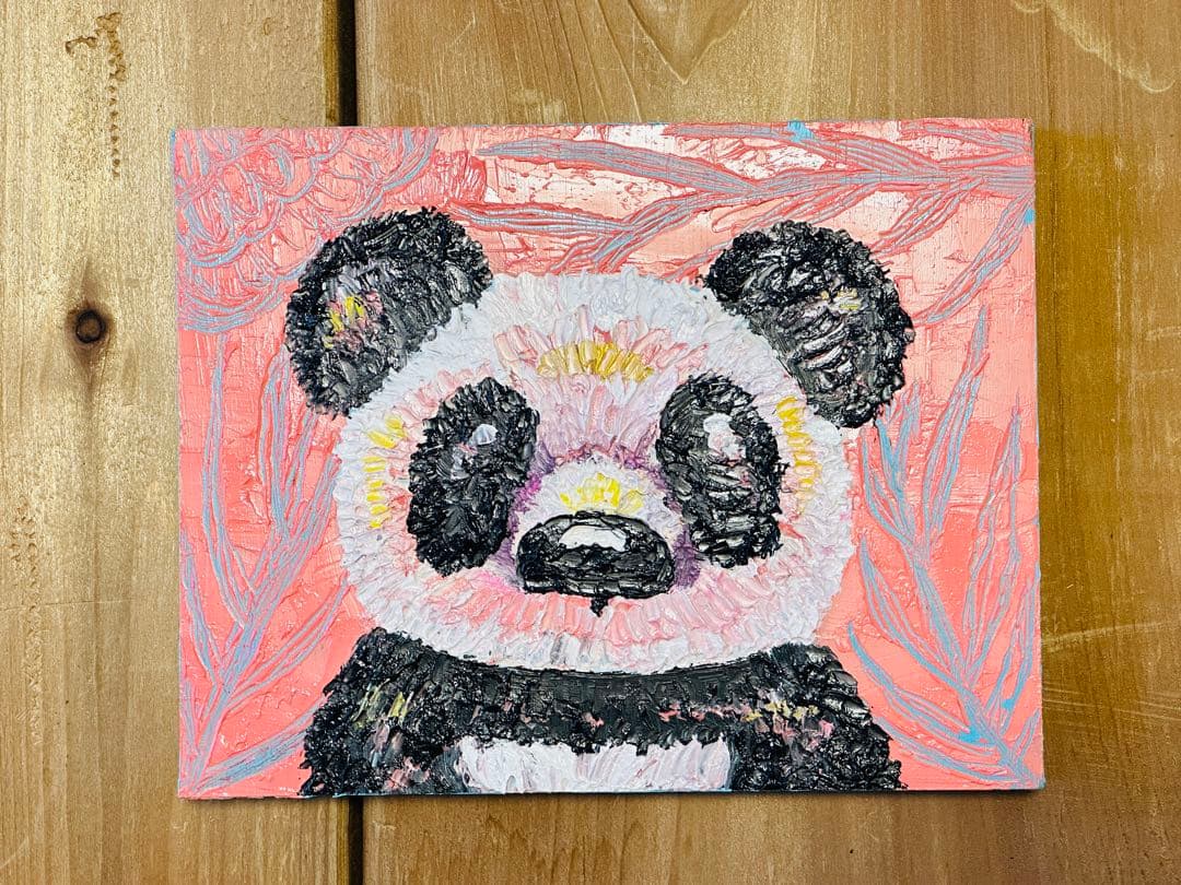 〜ぬいぐるみシリーズ〜　かわいいパンダの油絵