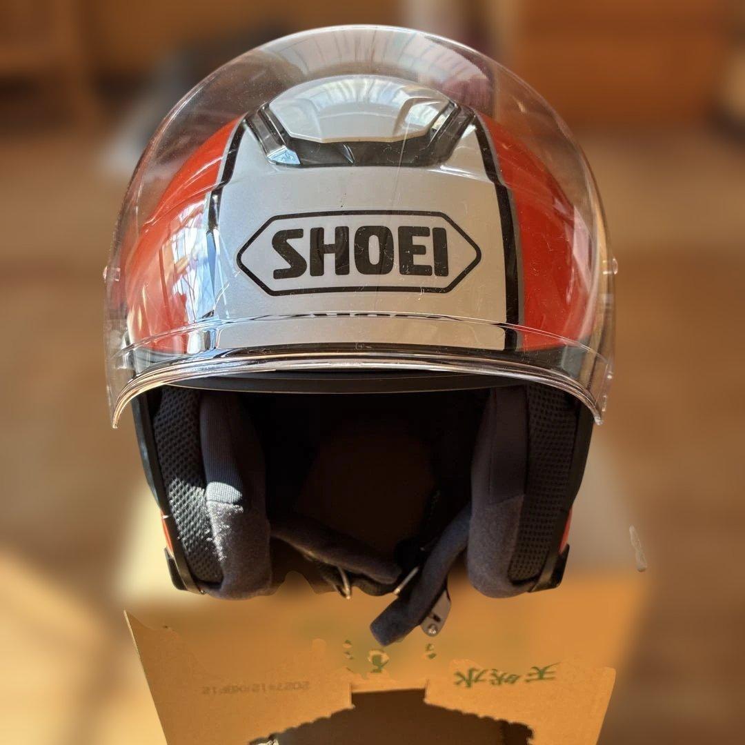 SHOEI ジェットヘルメット オレンジ・ホワイト・ブラック