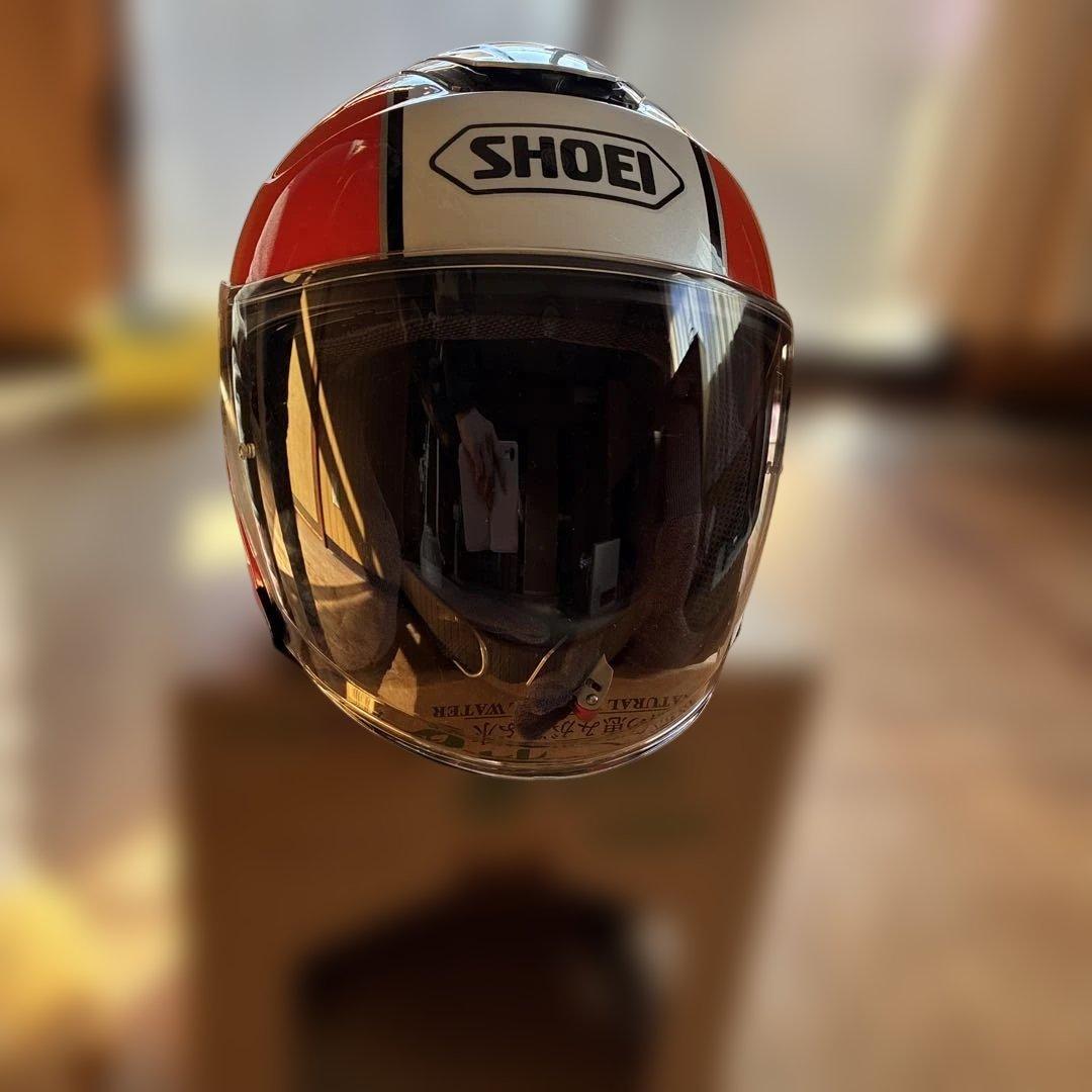 SHOEI ジェットヘルメット オレンジ・ホワイト・ブラック