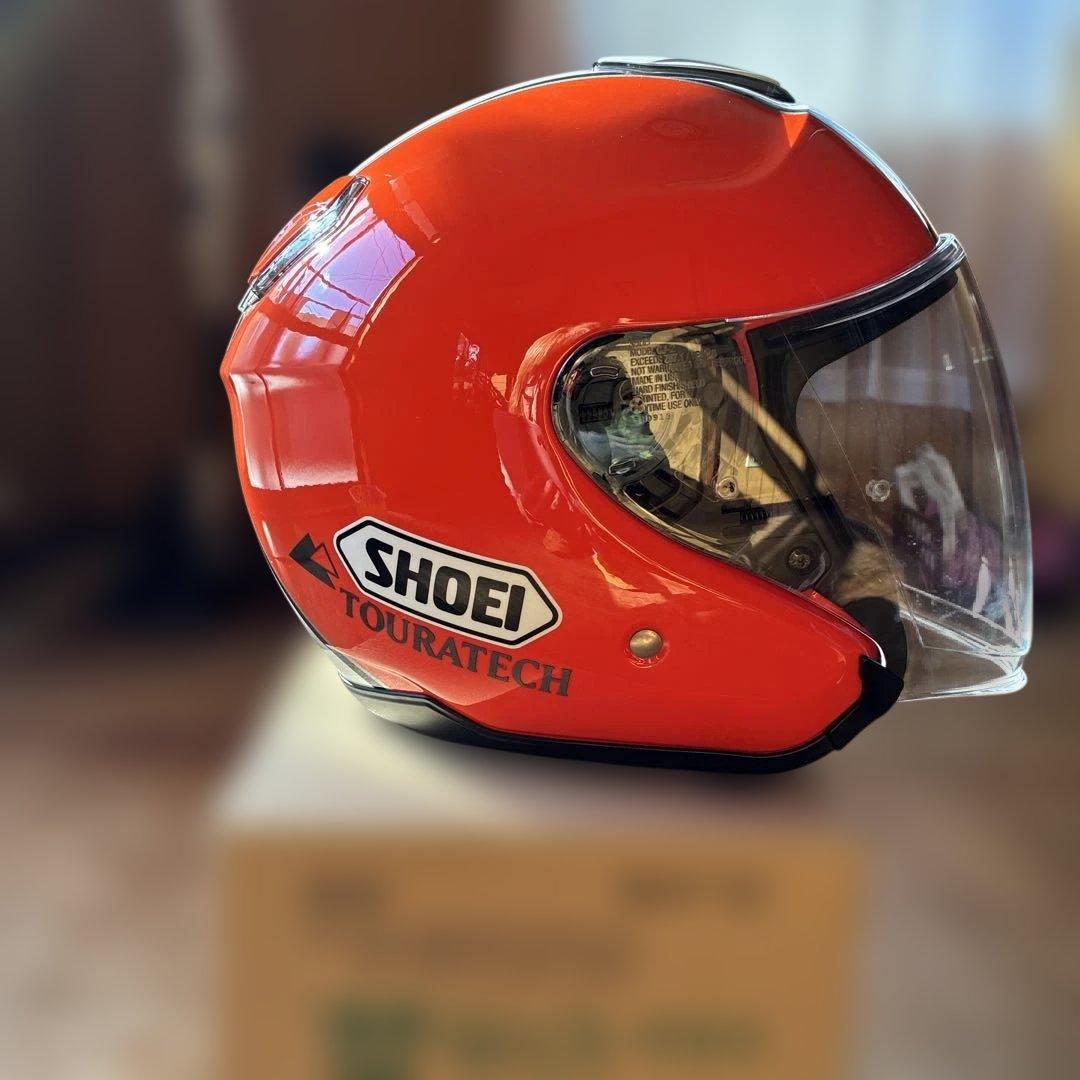 SHOEI ジェットヘルメット オレンジ・ホワイト・ブラック
