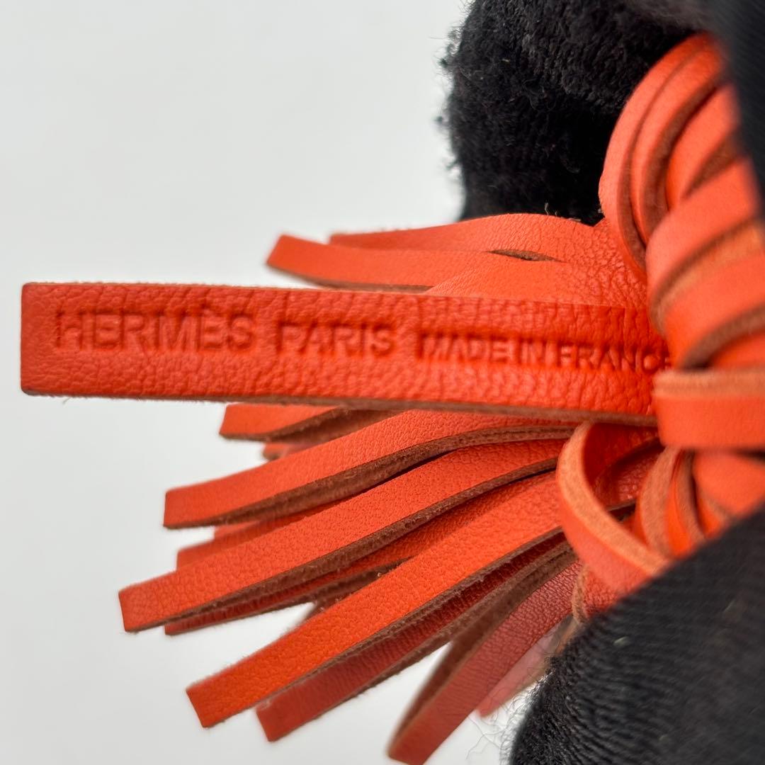 HERMES エルメス カルメン レザー チャーム バッグチャーム　オレンジ