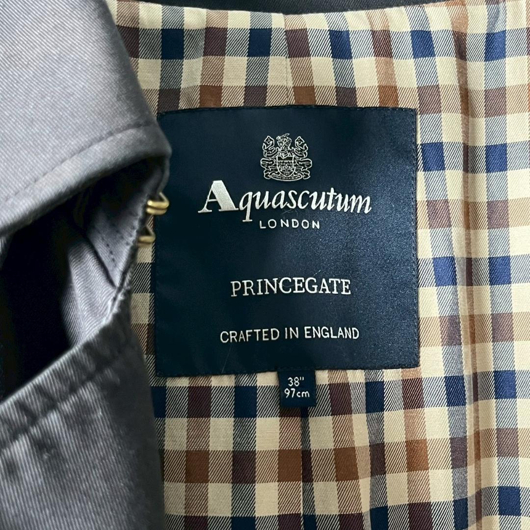 専用★Aquascutumト裏地チェック トレンチコート 英国製 N690