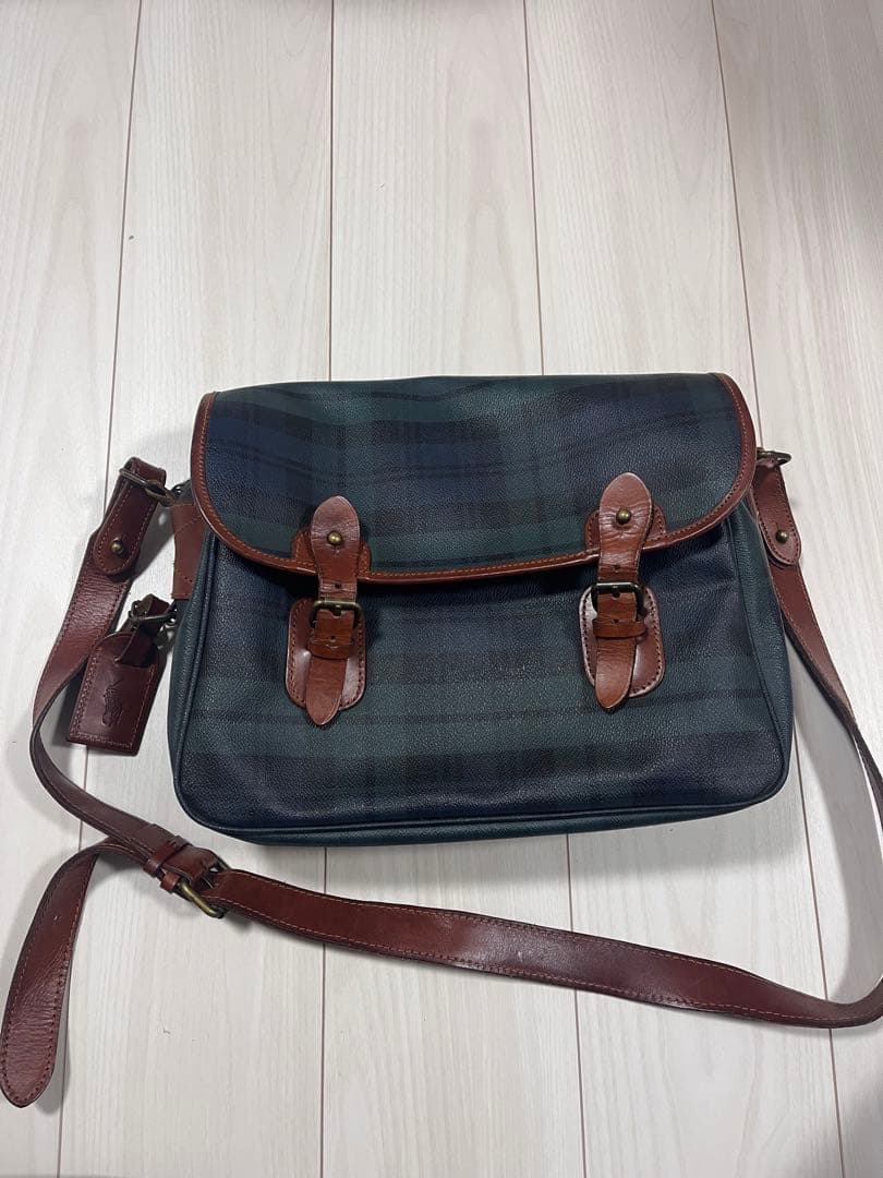 polo ralph lauren messenger bag ブラックウォッチ