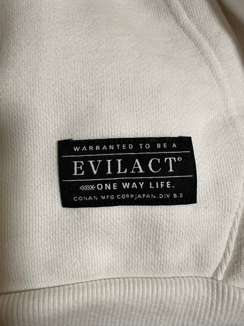 イーブルアクト EVILACT2025AWヘビースウェットフーディーホワイト　L