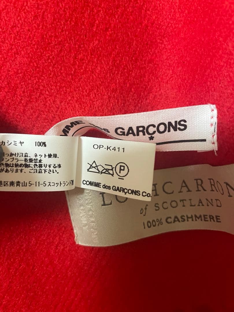 COMME des GARÇONS カシミヤマフラー マフラー　レッド