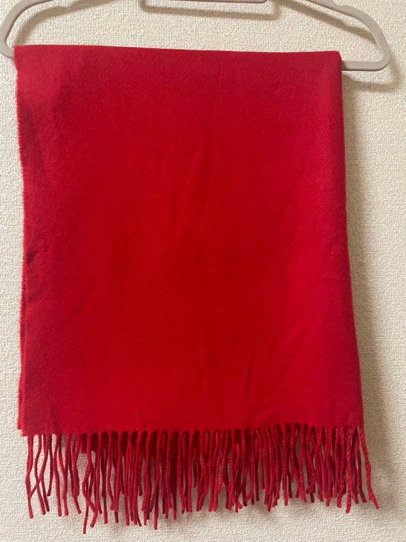 COMME des GARÇONS カシミヤマフラー マフラー　レッド