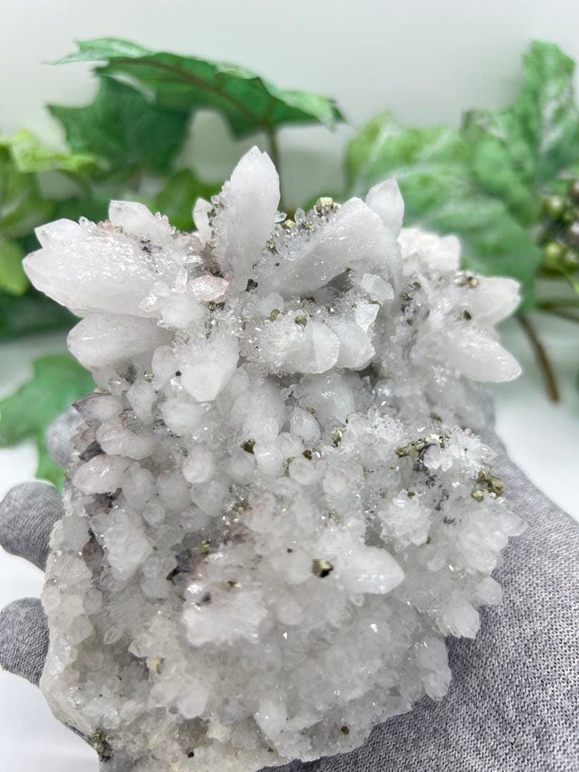 天然石水晶とパイライト共生原石　No.658