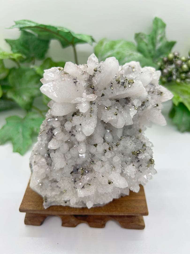 天然石水晶とパイライト共生原石　No.658