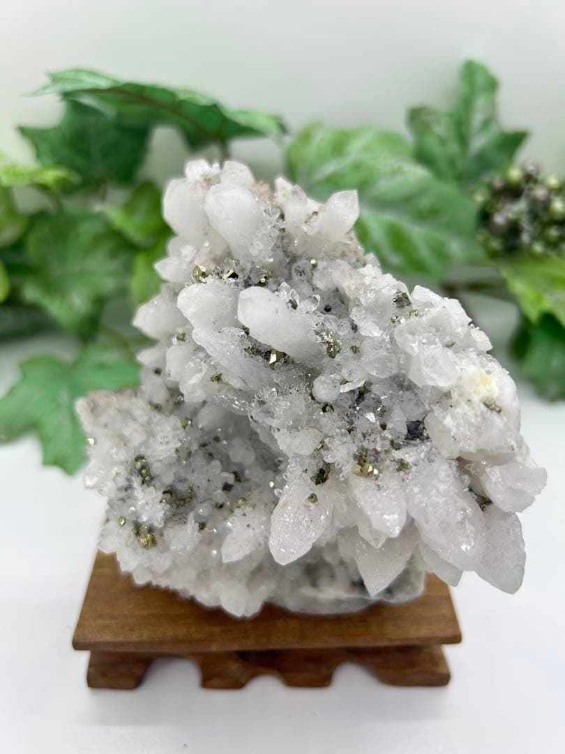 天然石水晶とパイライト共生原石　No.658