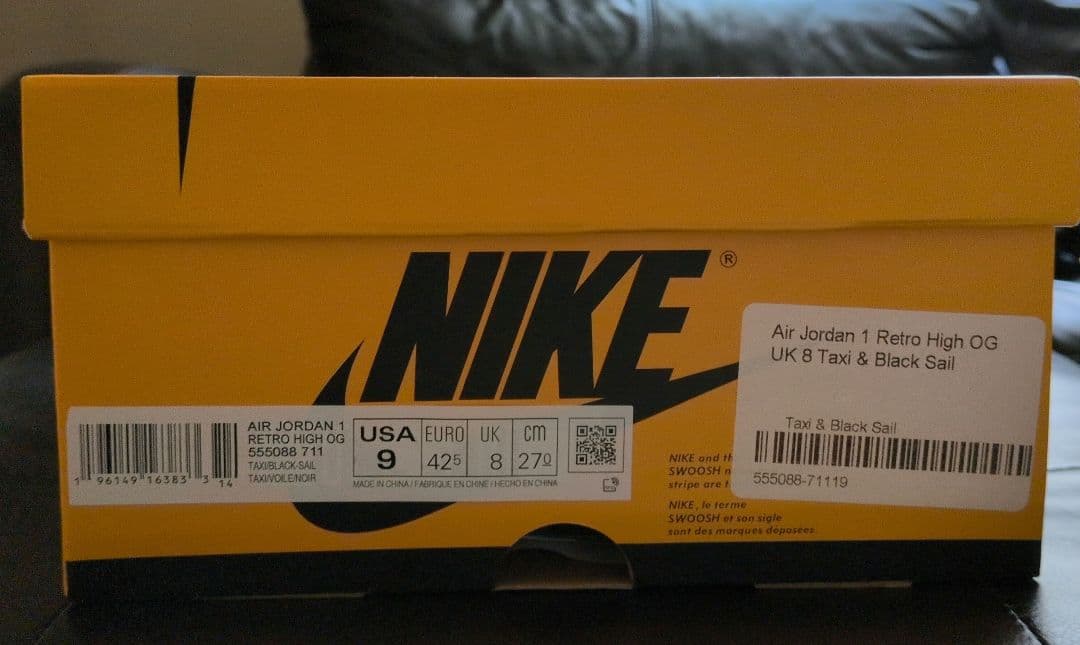 Nike Air Jordan 1 taxi タクシー　新品未使用　27