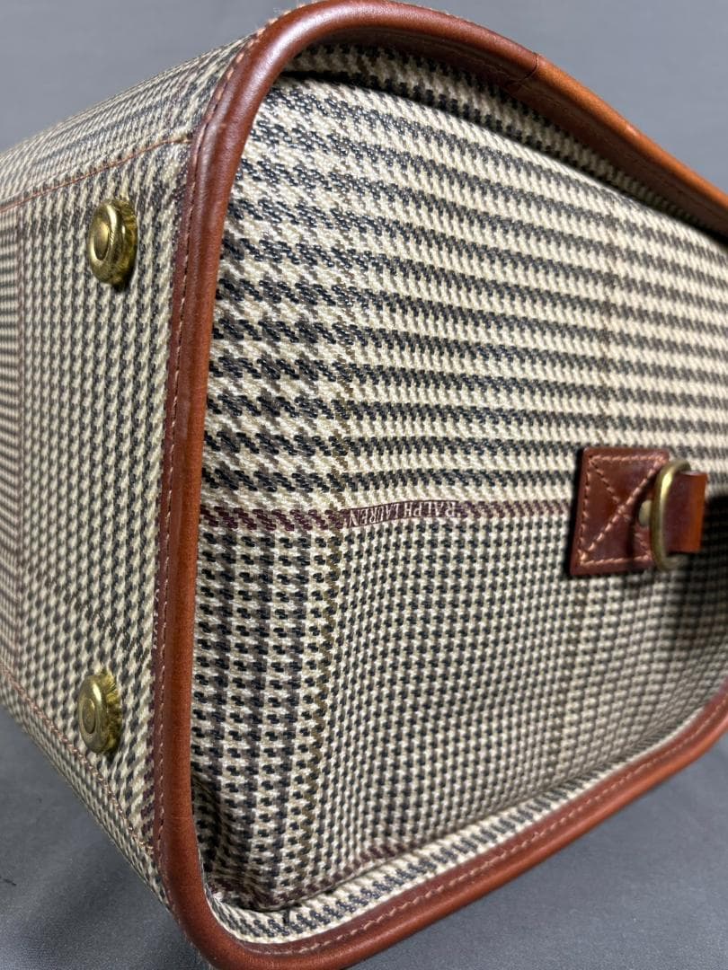 ヴィンテージ ラルフローレン 千鳥格子 チェック ボストンバッグ POLOレトロ