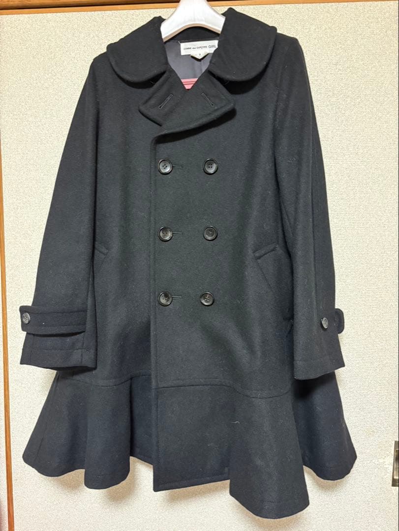 美品　コムデギャルソンガール　ブラックコート