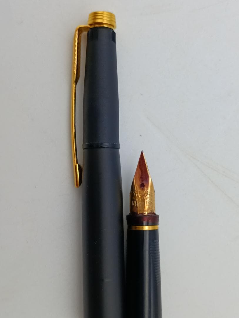 パーカー　ソネット　万年筆　14K　585　マットブラック　ゴールド　フランス製