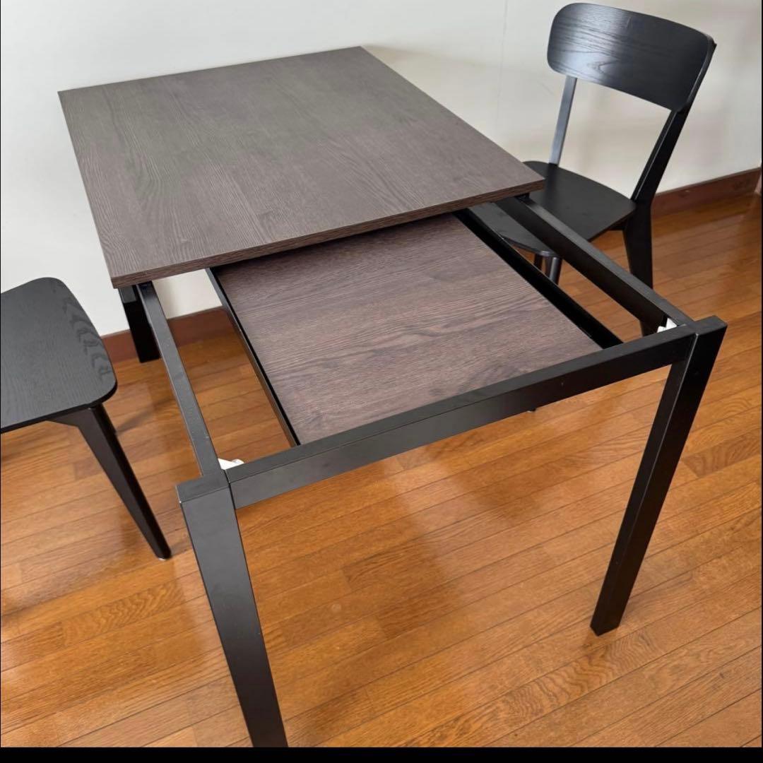 【手渡し】IKEA 伸長式テーブル VANGSTA ＆ チェア LISABO2脚