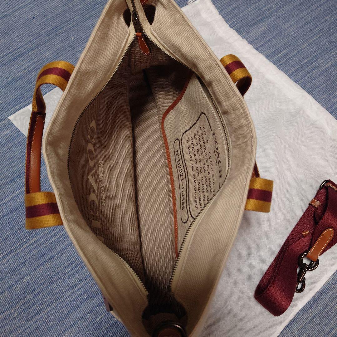 COACH トートバッグ ベージュ キャンバス