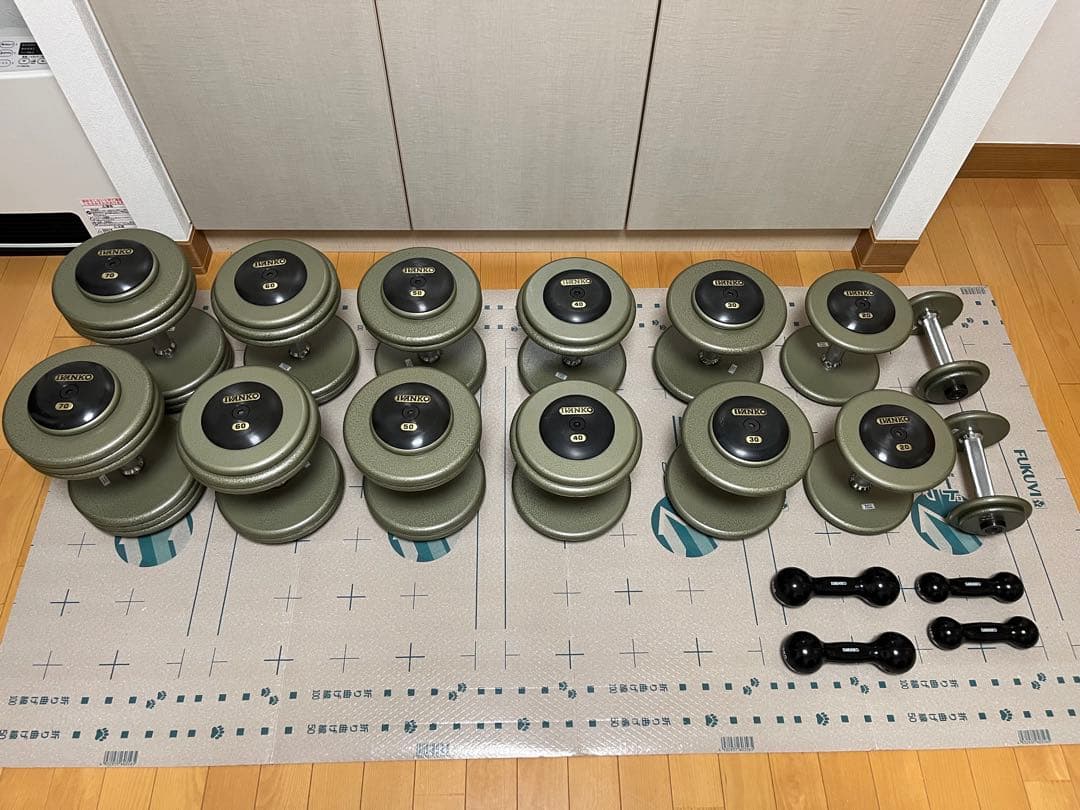 IVANKO ダンベルセット 31kg-1kg 18個