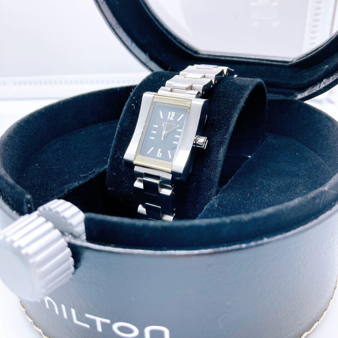 500 ハミルトン　グラマシー　000003 デイト　スクエア　腕時計　希少
