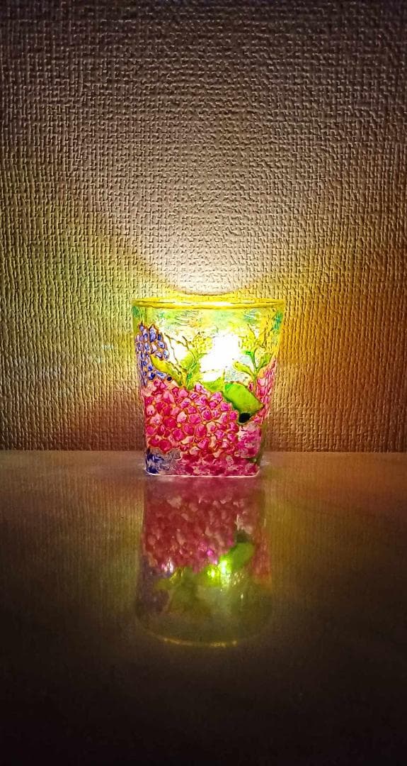 春 紫陽花のキャンドルホルダー