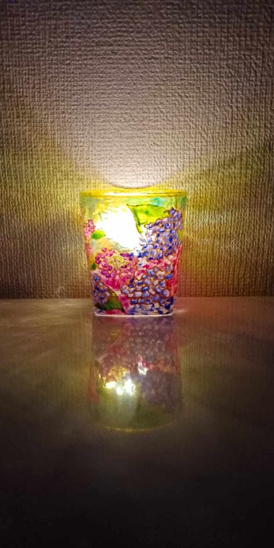 春 紫陽花のキャンドルホルダー