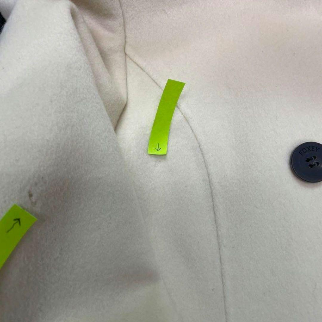 美品♡【FOXEY】カシミヤ100% チェスターコート クリーム 38