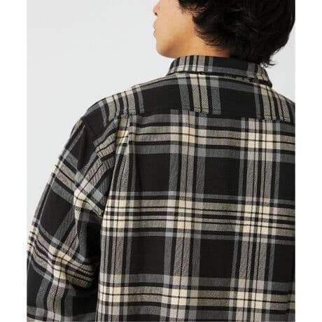 Prentiss プレンティス 別注 ヘビー ネルチェックシャツ ブラック