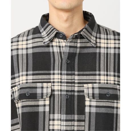 Prentiss プレンティス 別注 ヘビー ネルチェックシャツ ブラック