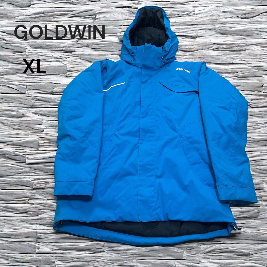 GOLDWIN フード付き青スノーボードウェア