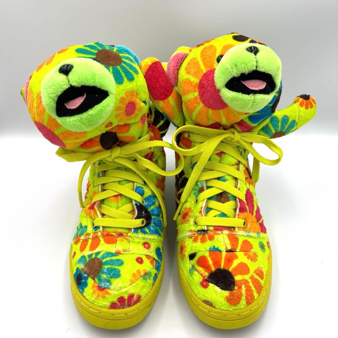 美品　アディダスadidas ジェレミー・スコット　ハイカット スニーカー クマ