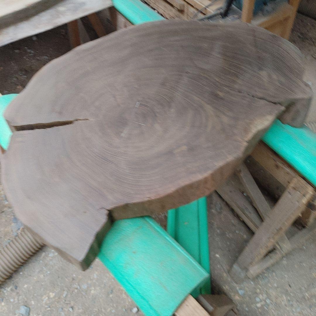 神代欅　ケヤキ　輪切　一枚板　花台　飾り台　銘木　無垢材/自然素材　番号87