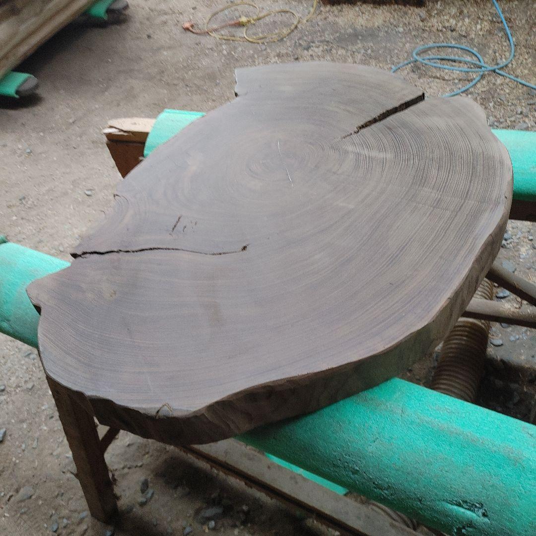 神代欅　ケヤキ　輪切　一枚板　花台　飾り台　銘木　無垢材/自然素材　番号87