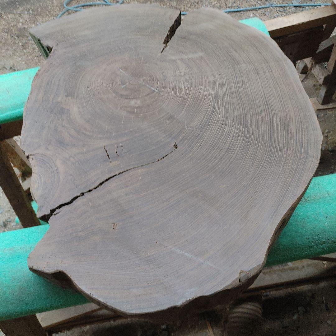 神代欅　ケヤキ　輪切　一枚板　花台　飾り台　銘木　無垢材/自然素材　番号87